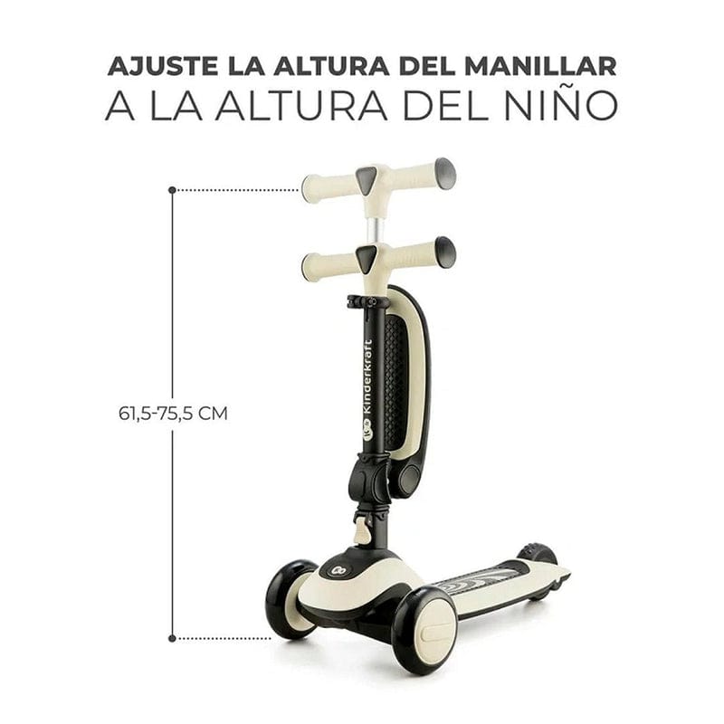 KINDERKRAFT Scooter Triciclo Scooter 2 EN 1 HALLEY Stone White KRHALLWHT