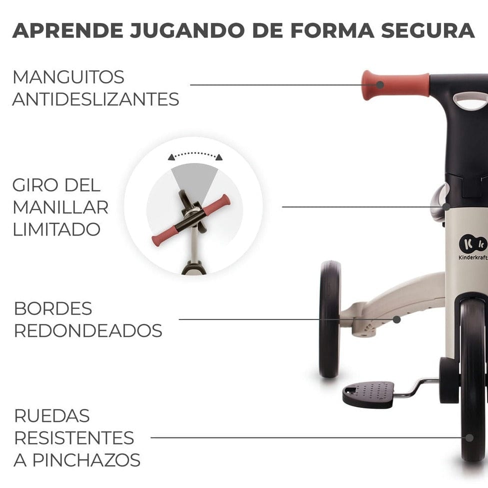 KINDERKRAFT Triciclos Triciclo 4TRIKE  3 en 1 Gris - Kinderkraft KR4TRI00GREY