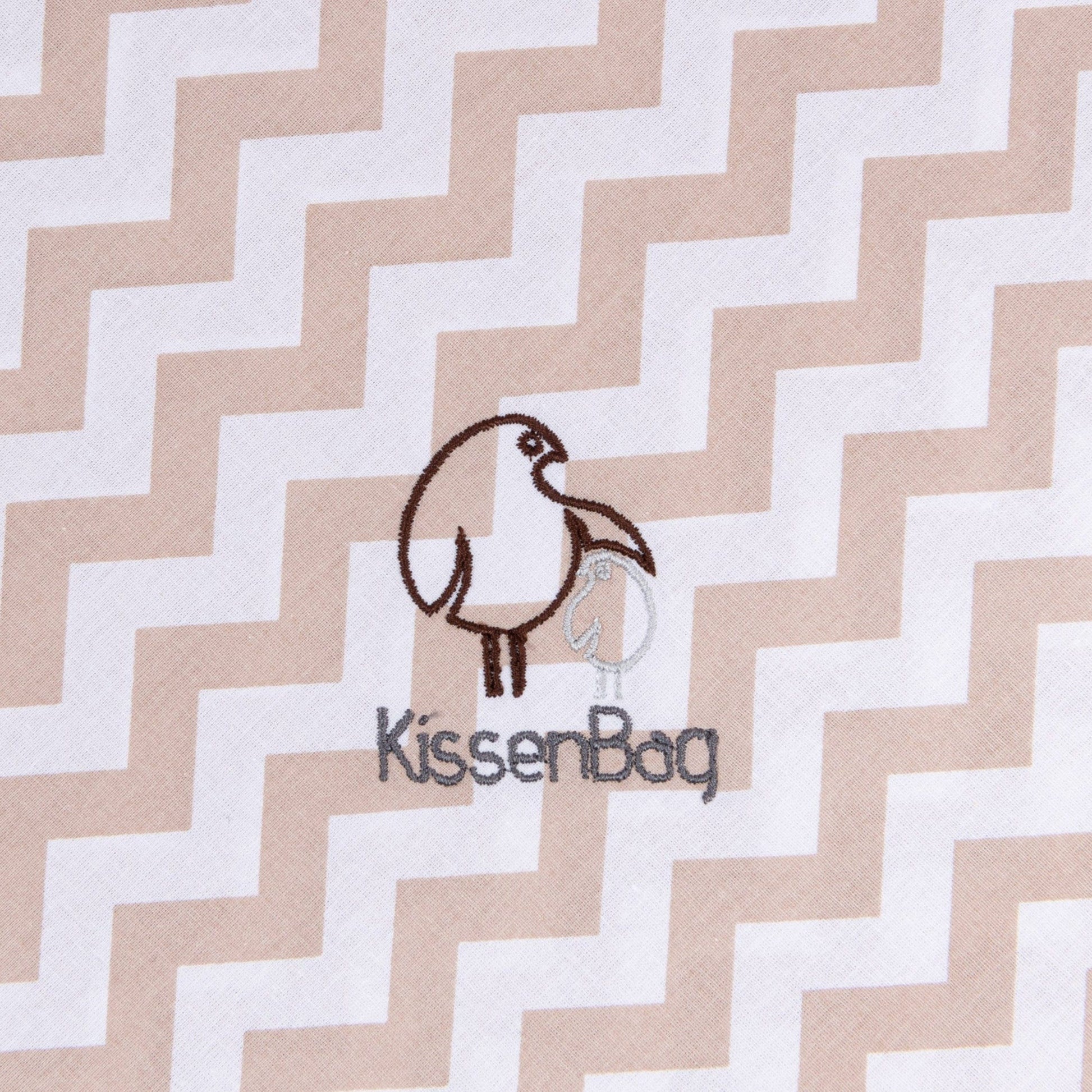 KISSENBAG Cojin de Lactancia Cojín multifuncional zigzag Beige - Kissenbag KISSENZIGZAGBEIGE