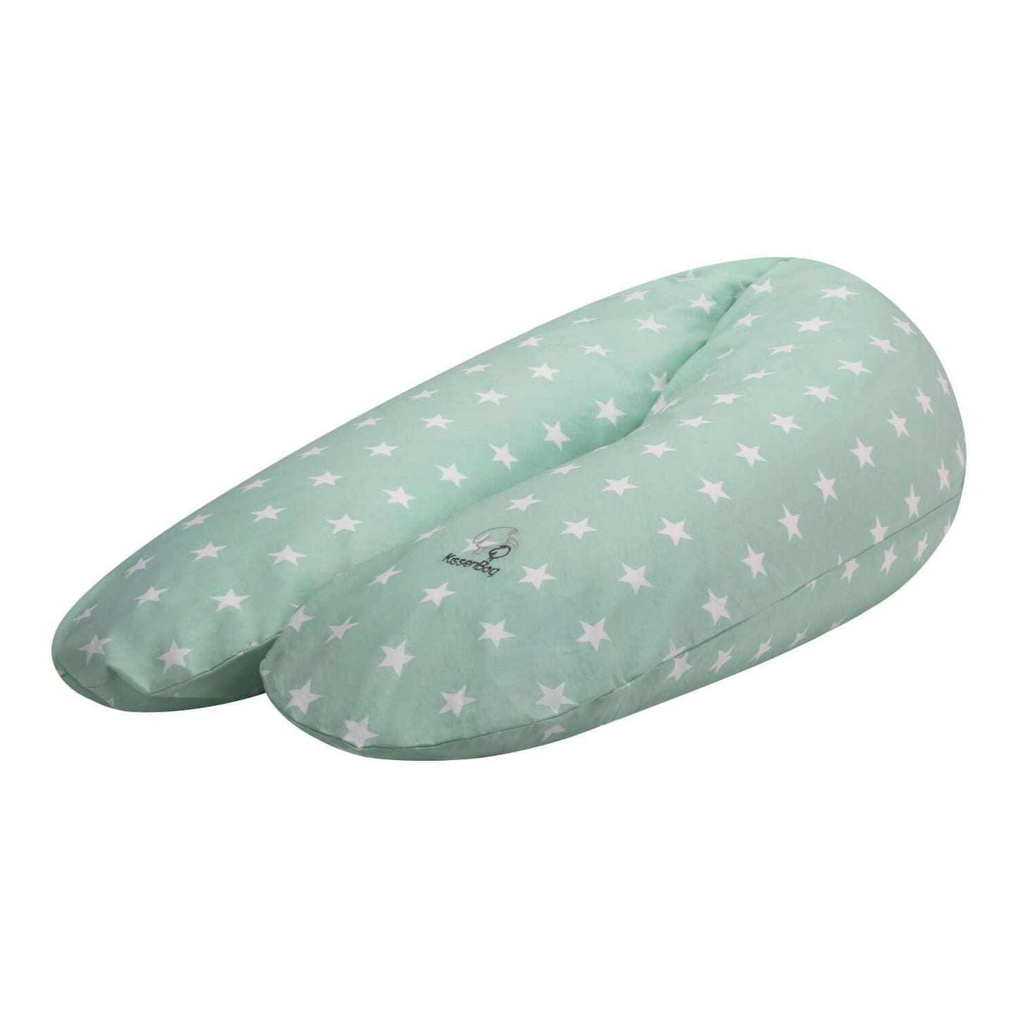 KISSENBAG Lactancia Cojín multifuncional Verde agua Estrellas Blancas KISSENVERDESTRELLABLANCA