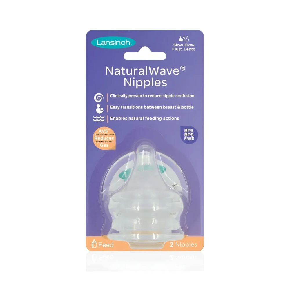 Lansinoh Mamadera Tetinas Natural wave Flujo Lento 2 uds - Lansinoh 71027