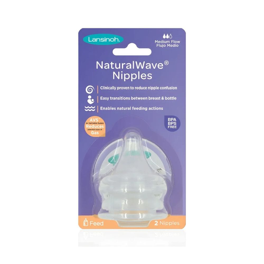 Lansinoh Mamadera Tetinas Natural wave Flujo Medio 2 uds - Lansinoh 71026