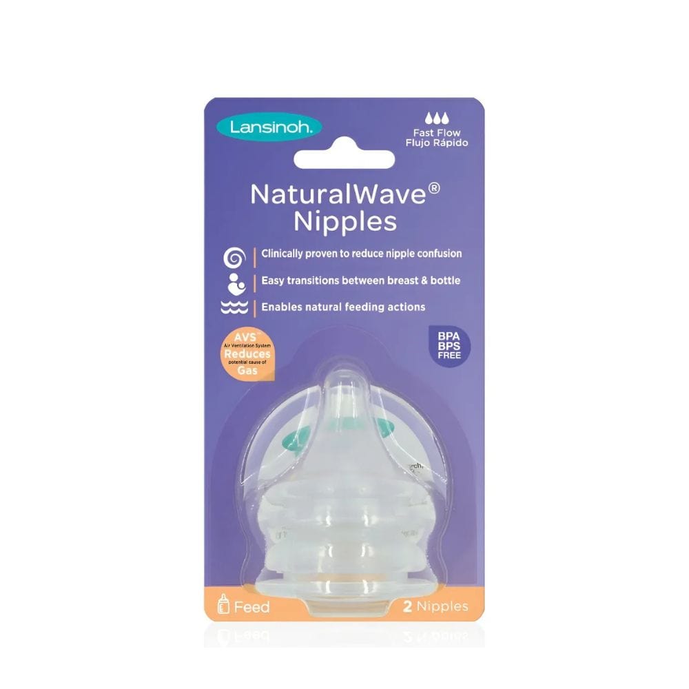 Lansinoh Mamadera Tetinas Natural wave Flujo Rápido 2 uds - Lansinoh 71025