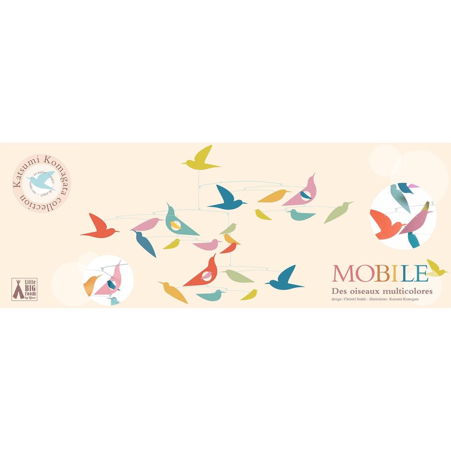 Little Big Room Móviles Móvil pájaros multicolor DD04375