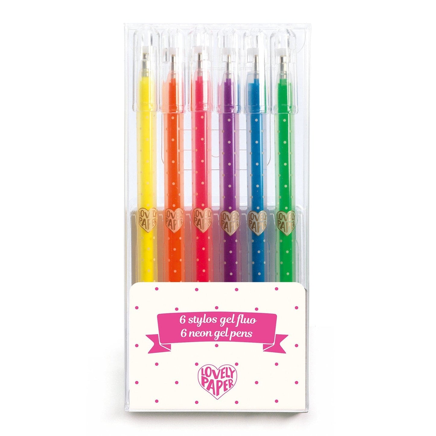 Lovely Paper Arte y Manualidades 6 lápices gel fluorescentes DD03756