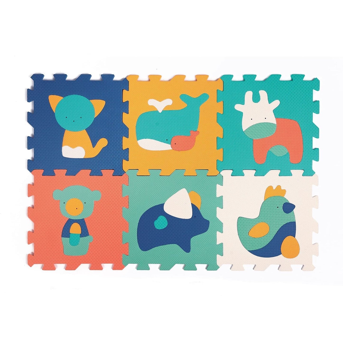 LUDI Decoración Alfombra de Juego Animales