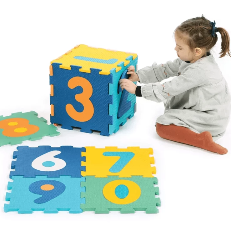 LUDI Decoración Alfombra de Juego Números Texturizada