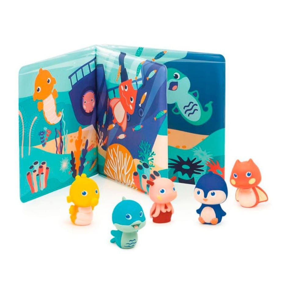 LUDI Libro Actividades Libro de baño con 5 títeres LU40018
