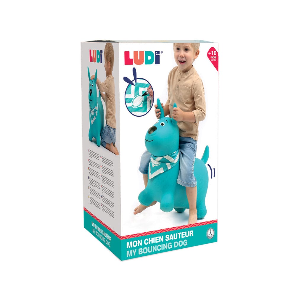 LUDI Pelota Saltarina de perro azul - Ludi LU90042