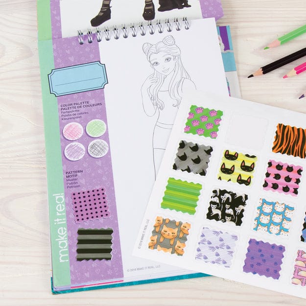 MAKE IT REAL Arte y Manualidades Cuaderno de diseño de moda Pretty kitty 2 MIR3204