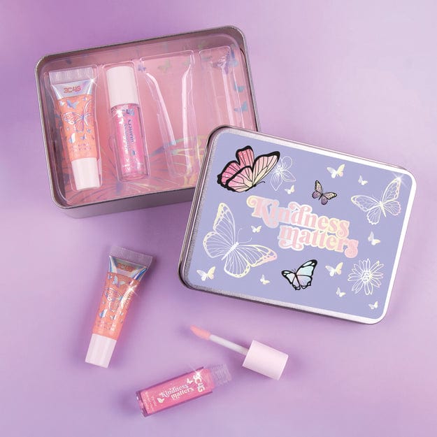 MAKE IT REAL Juegos de roles Set de 4 brillos labiales mariposa MIR10007