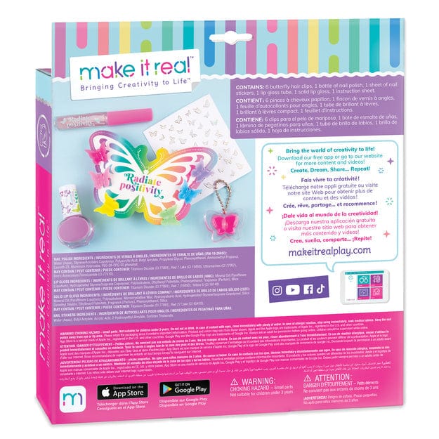 Make It Real Juegos de roles Set de cosméticos Butterfly - Make It Real MIR10058