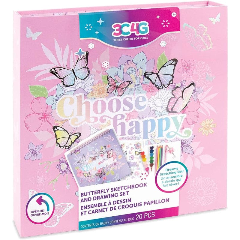 MAKE IT REAL Juegos de roles Set de dibujo y cuaderno mariposa MIR12028
