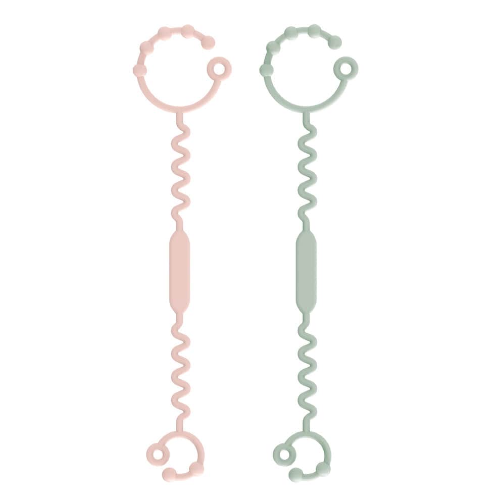 Mamas Mateas Accesorios para coches Correa de Silicona para Juguetes x2 Rosa y Sage - Mamas Mateas CORREASOLICONA-ROSADO/GRIS