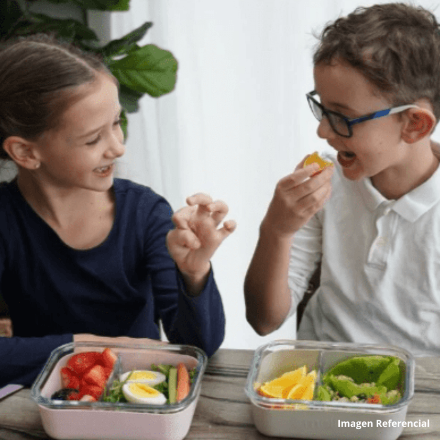 Melii Alimentación Contenedor de vidrio con tapa Azul - Melii 16961