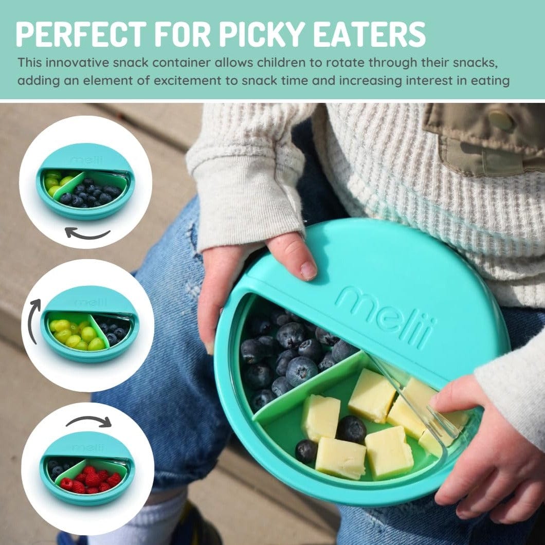 Melii Alimentación Contenedor para Snack Spin Azul 18700