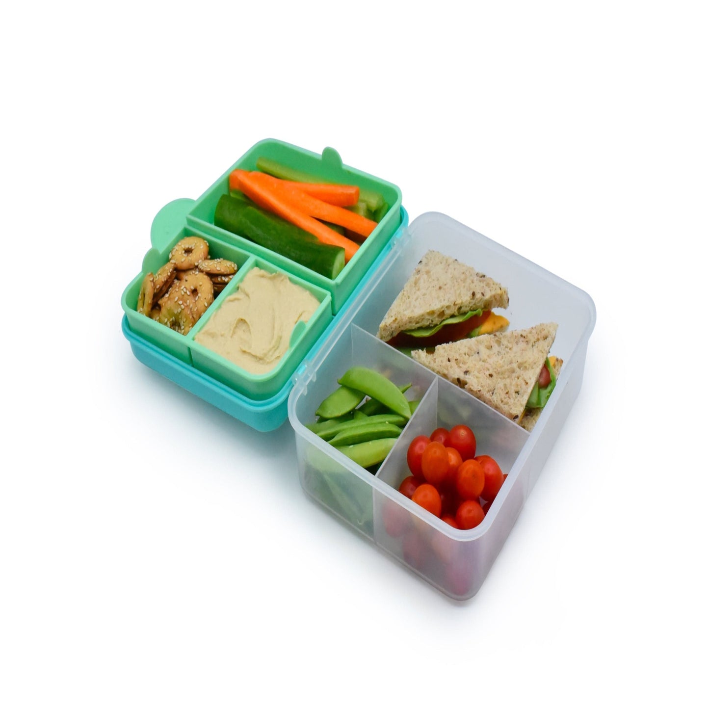 Melii Alimentación Lonchera bento box con cubiertos azul - Melii 21510
