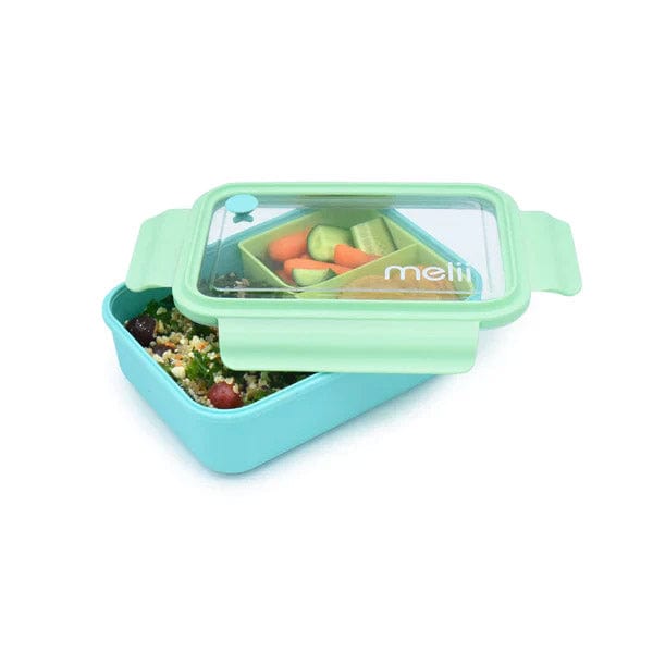Melii Alimentación Lonchera bento con compartimientos 1250 ml Azul - Melii 21950