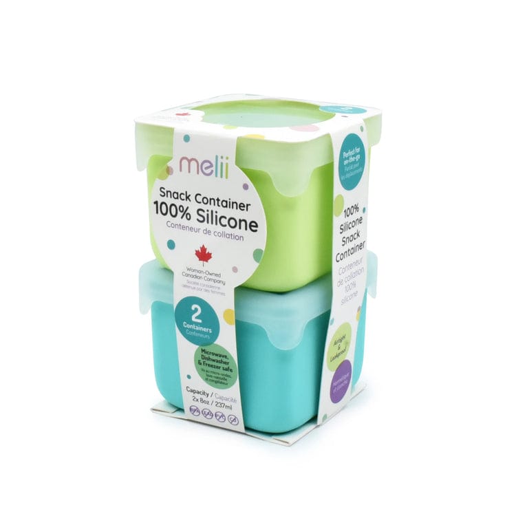 Melii Alimentación Pack de 2 contenedores de silicona azul / menta - Melii 23310