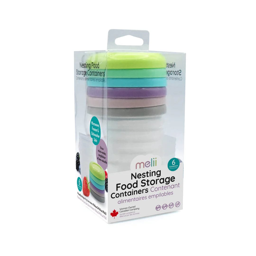 Melii Alimentación Pack de 6 contenedores apilables plásticos - Melii 13210