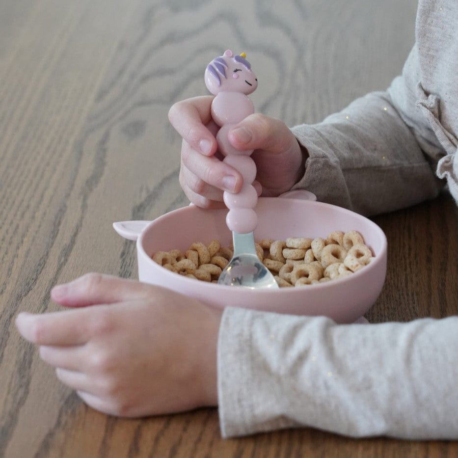 Melii Alimentación Set de 2 bowls de silicona con ventosa con modelo de unicornio - Melii 17710
