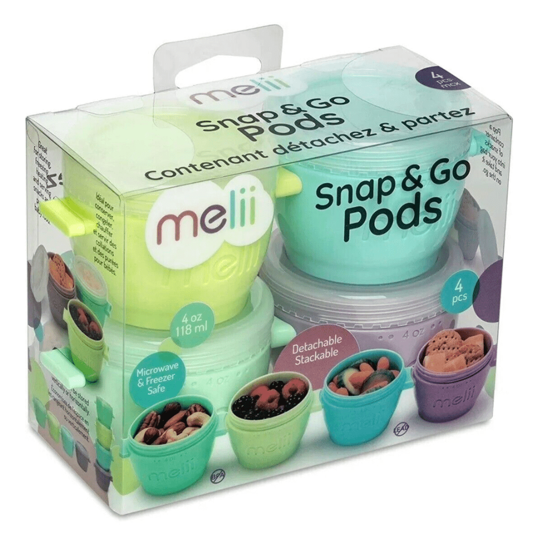 Melii Alimentación y Lactancia Pack 4 contenedores snap and go 118ml 11050