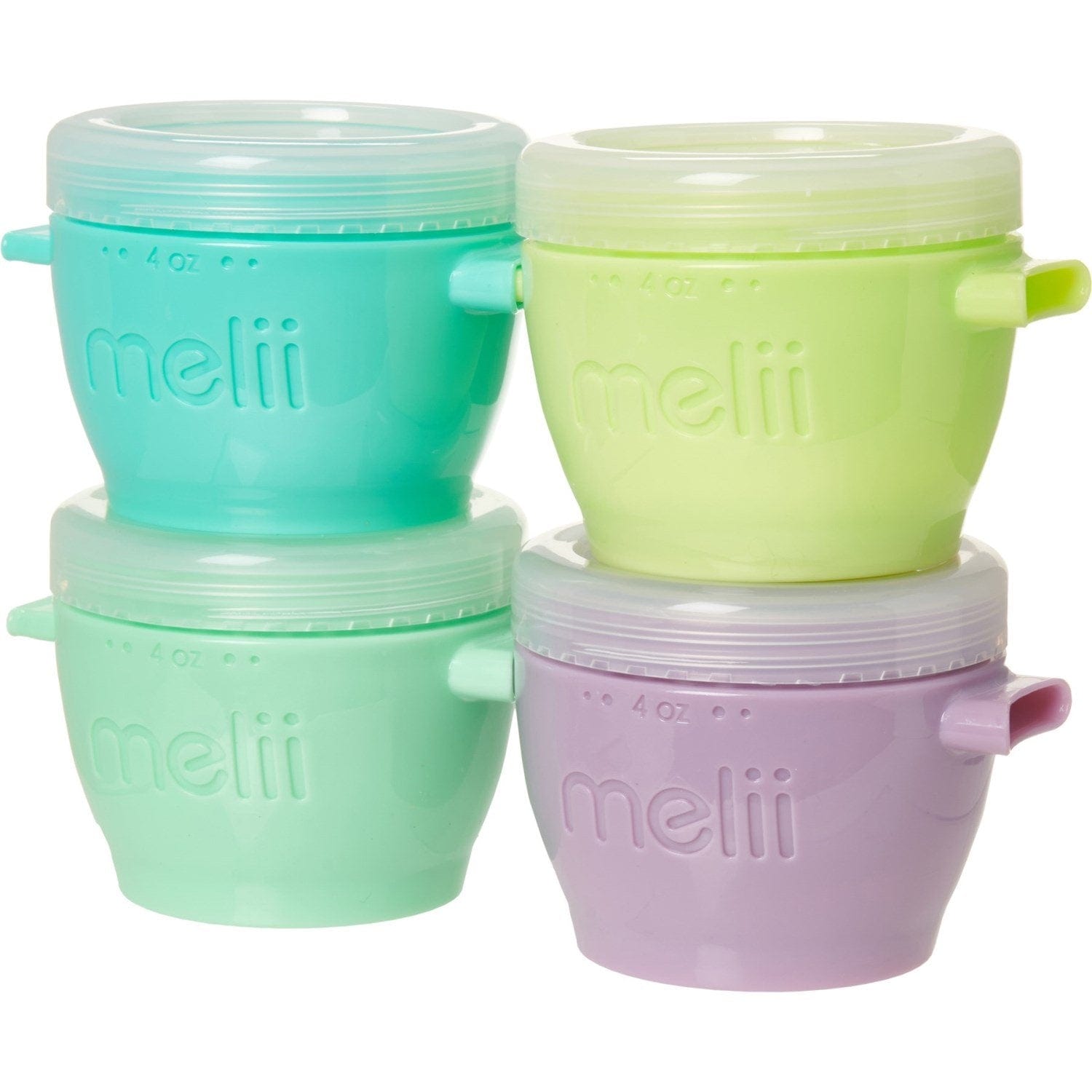 Melii Alimentación y Lactancia Pack 4 contenedores snap and go 177ml 11060