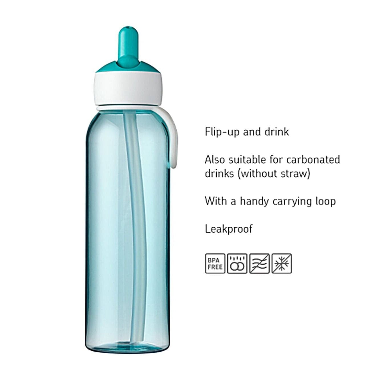 Mepal Alimentación Botella de agua abatible turquesa 500 ML 107452012200