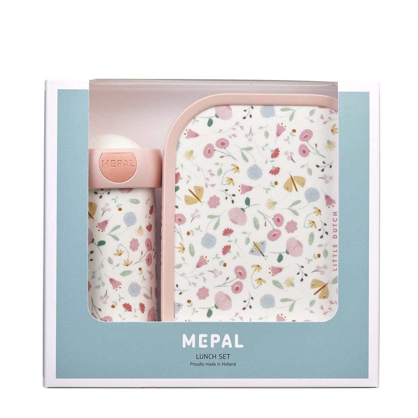 Mepal Alimentación Set de lonchera y vaso 300 ML flores y mariposas 107420165243