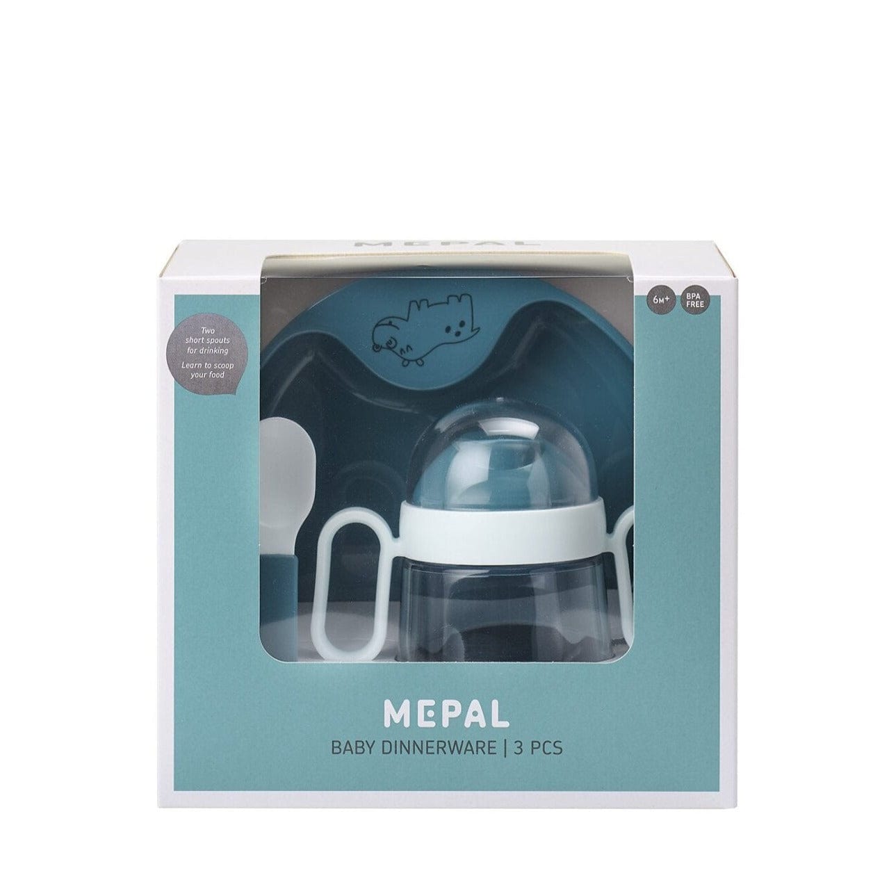 Mepal Alimentación Set de vajilla bebé azul intenso 108040014600