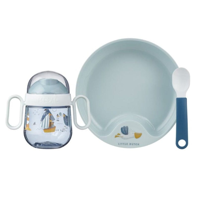 Mepal Alimentación Set de vajilla para bebé Azul con barcos 108040065244