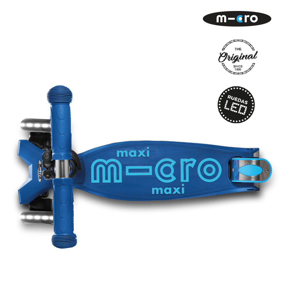 Micro Scooter Maxi micro Deluxe led azul Marino MMD083