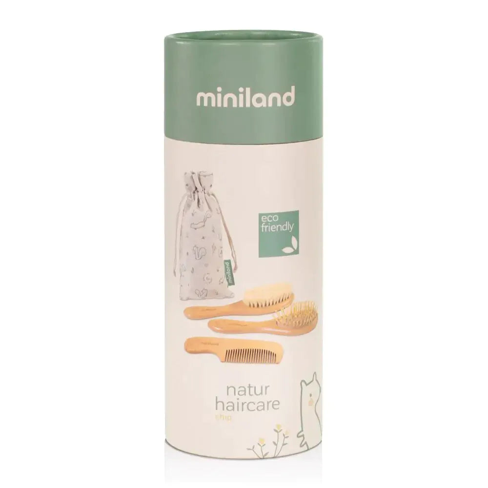 Miniland Cuidado Personal Set de peines de madera natur haircare chip - Miniland 89338