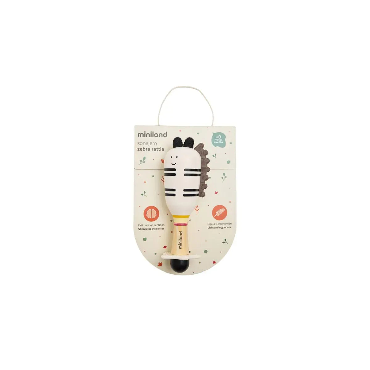 Miniland Sonajero Sonajero zebra rattle - Miniland 89724