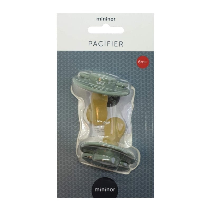 MININOR Chupete Chupetes redondos látex verde 6M+ 2 unidades MN135