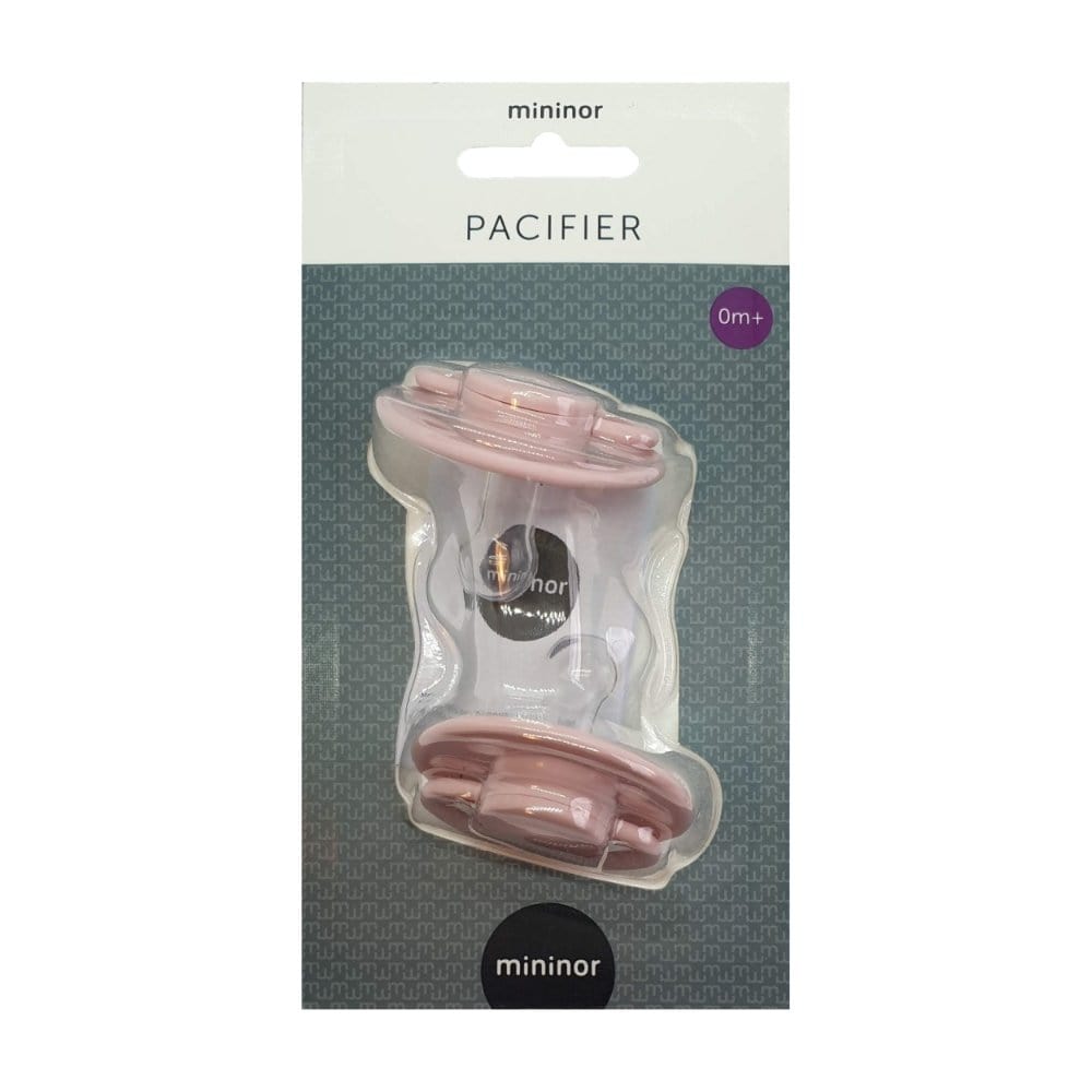 MININOR Chupete Chupetes redondos silicona Rosado 0M+ 2 unidades MN115