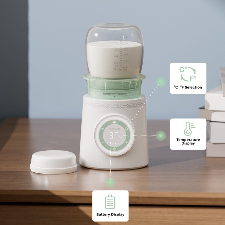 Momcozy Alimentación Calentador de Mamaderas Portátil Inalámbrico - Momcozy MW003-WH12BA-A