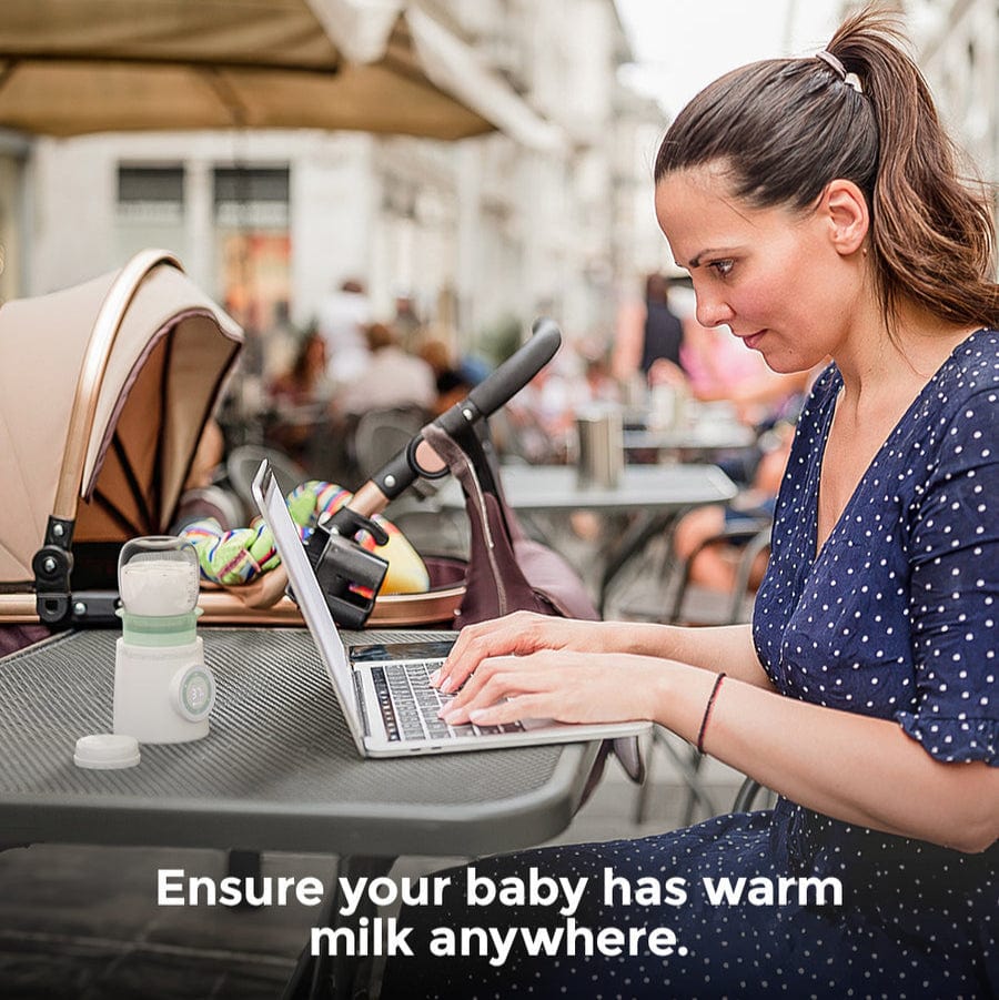 Momcozy Alimentación Calentador de Mamaderas Portátil Inalámbrico - Momcozy MW003-WH12BA-A