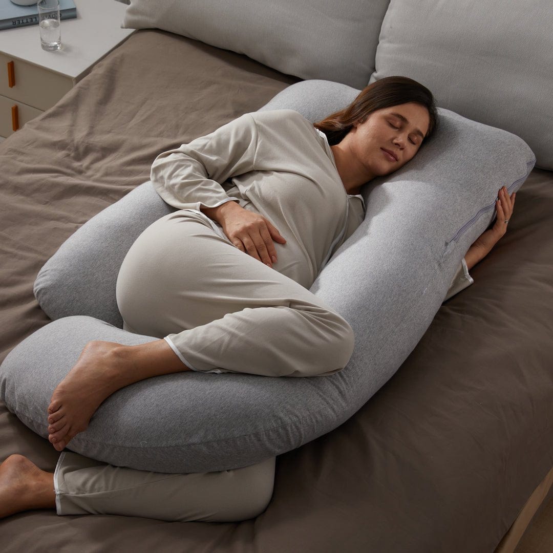 Momcozy Cojin de Lactancia Almohada de embarazo en forma de U con tela refrescante - Momcozy MCAEUZ01