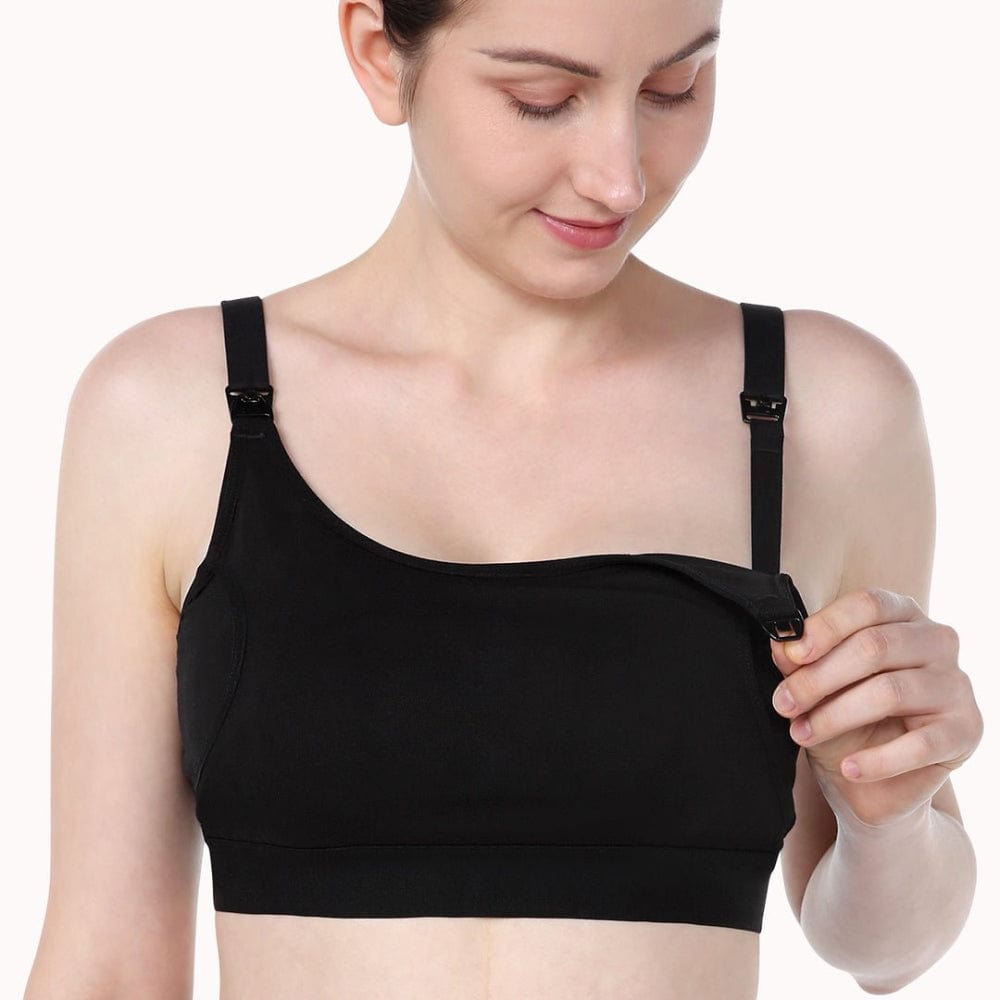 Momcozy Lactancia Materna Sostén de lactancia 2 en 1 Talla L - Momcozy HF008-BL100L-C