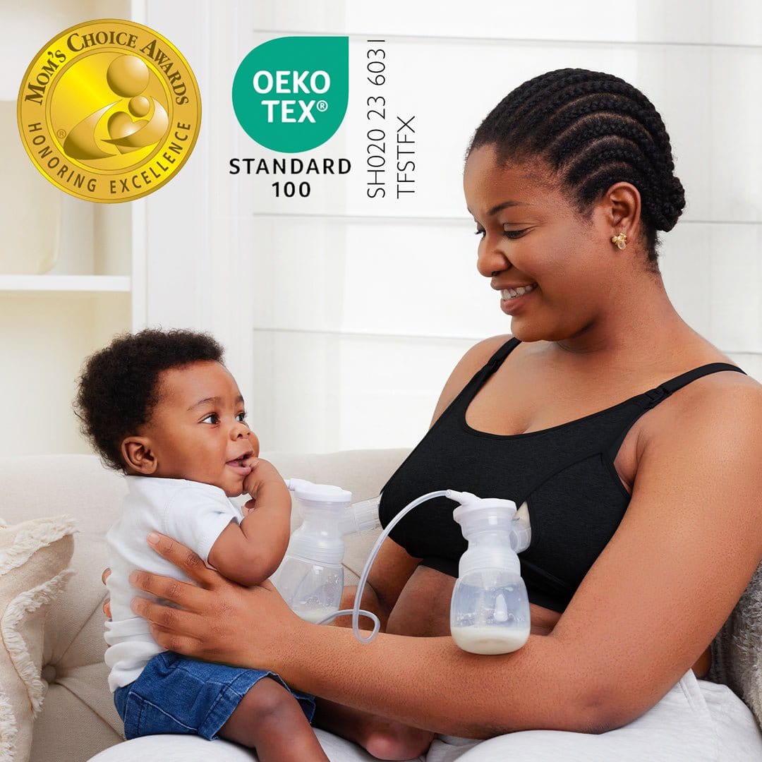 Momcozy Lactancia Materna Sostén de lactancia 2 en 1 Talla L - Momcozy HF008-BL100L-C