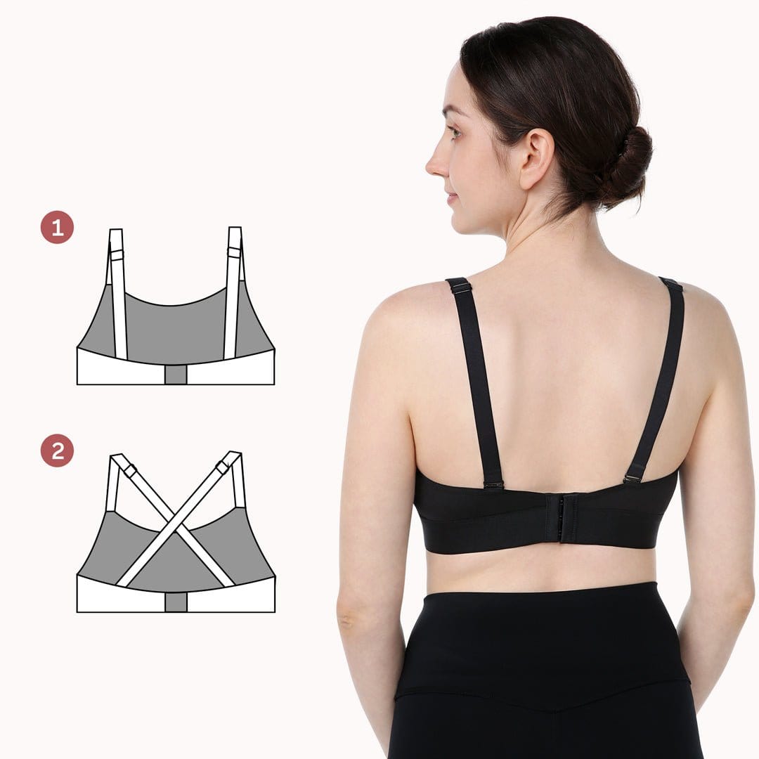 Momcozy Lactancia Materna Sostén de lactancia 2 en 1 Talla L - Momcozy HF008-BL100L-C