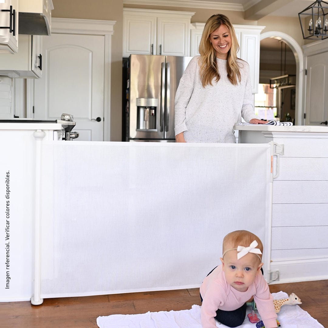 Momcozy Otros accesorios de seguridad Puerta retráctil de seguridad para bebés blanco - Momcozy MCGATEECO140WH