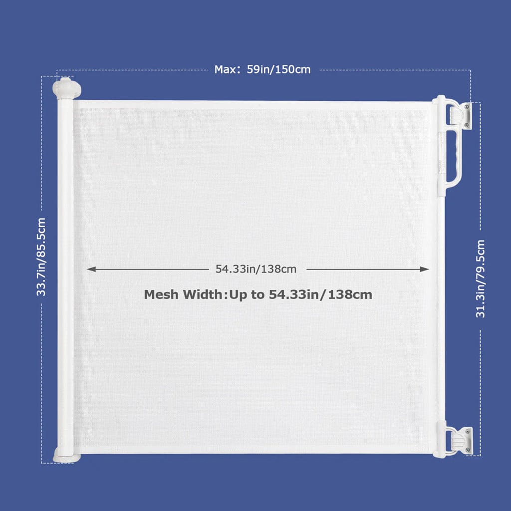 Momcozy Otros accesorios de seguridad Puerta retráctil de seguridad para bebés blanco - Momcozy MCGATEECO140WH