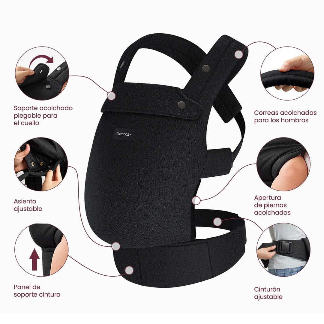 Momcozy portabebes Portabebé 3 en 1 negro - Momcozy MCPBCBLK