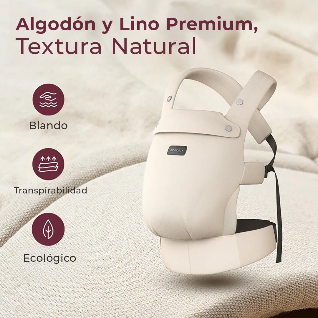 Momcozy portabebes Portabebé Lino Ámbar claro - Momcozy MCPBLINOA