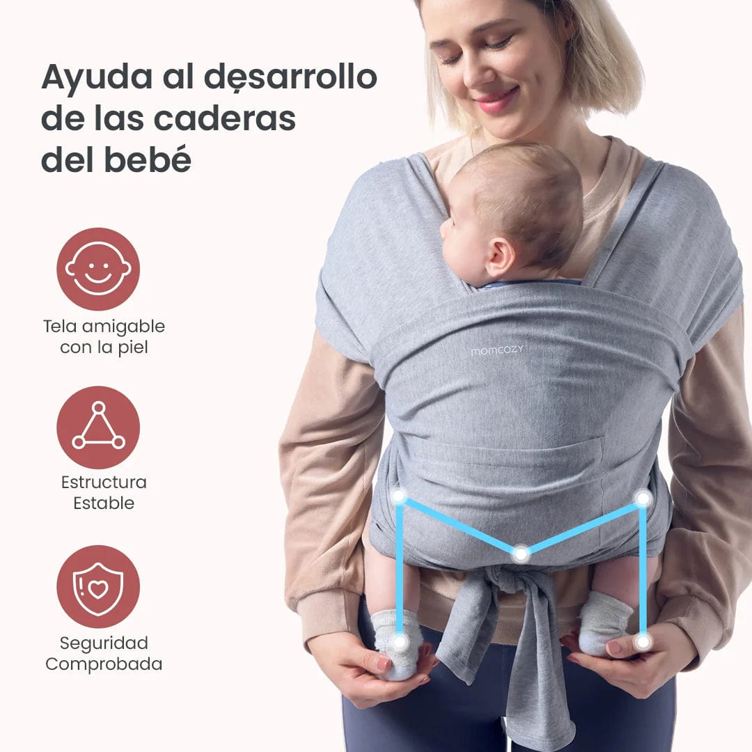 Momcozy portabebes Portabebés fular Gris - Momcozy, corregir M20SSCJ01-US