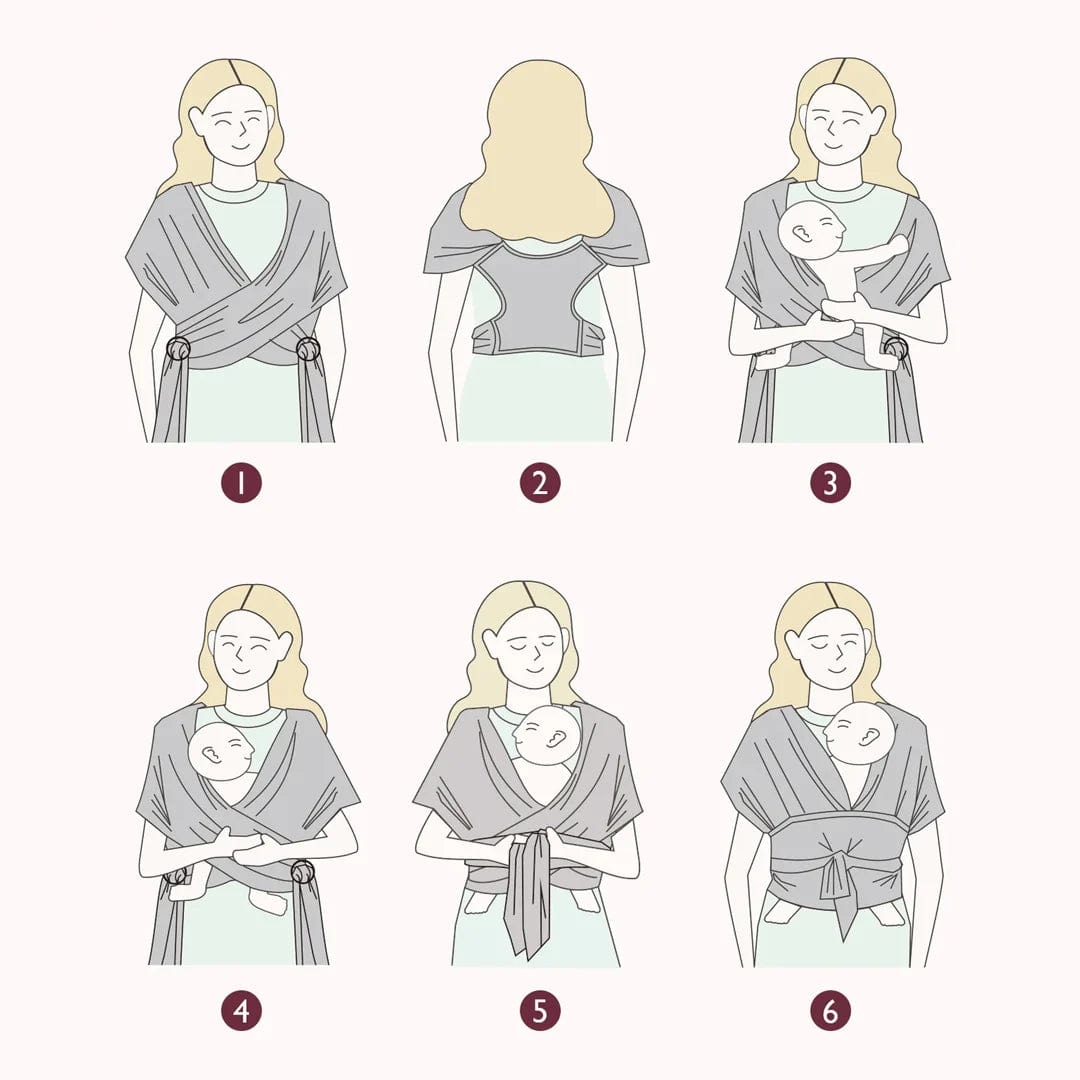 Momcozy portabebes Portabebés fular Gris - Momcozy, corregir M20SSCJ01-US