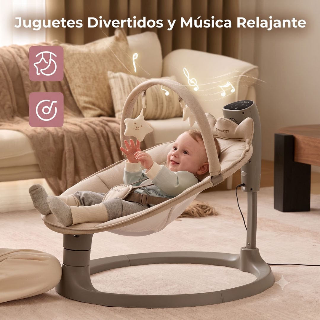 Momcozy Sillas Mecedoras Mecedora Eléctrica 2 en 1 Columpio Convertible para Bebé - Momcozy MCCAW03