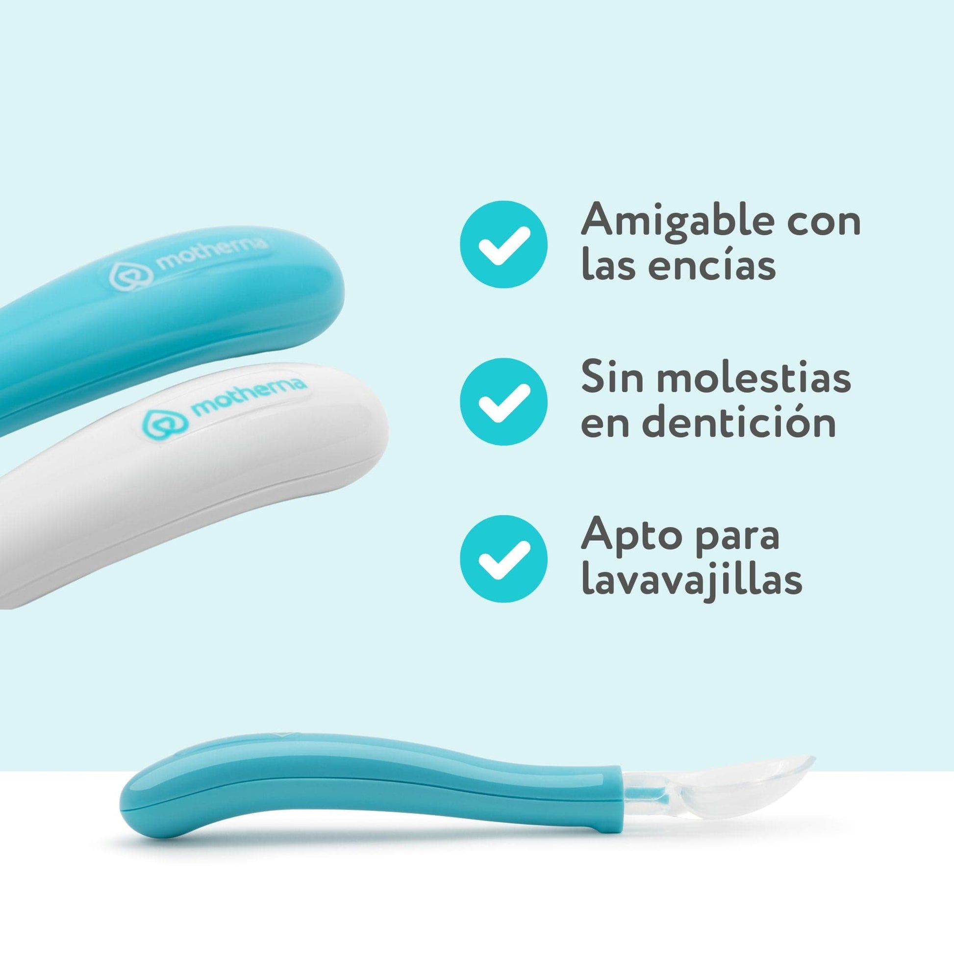 Motherna Alimentación Cucharas punta de silicona 2 uds. - Motherna MT113
